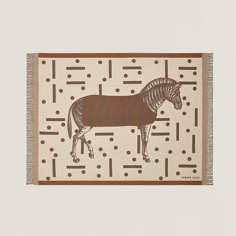 Zebre Zig Zag blanket | Hermès USA